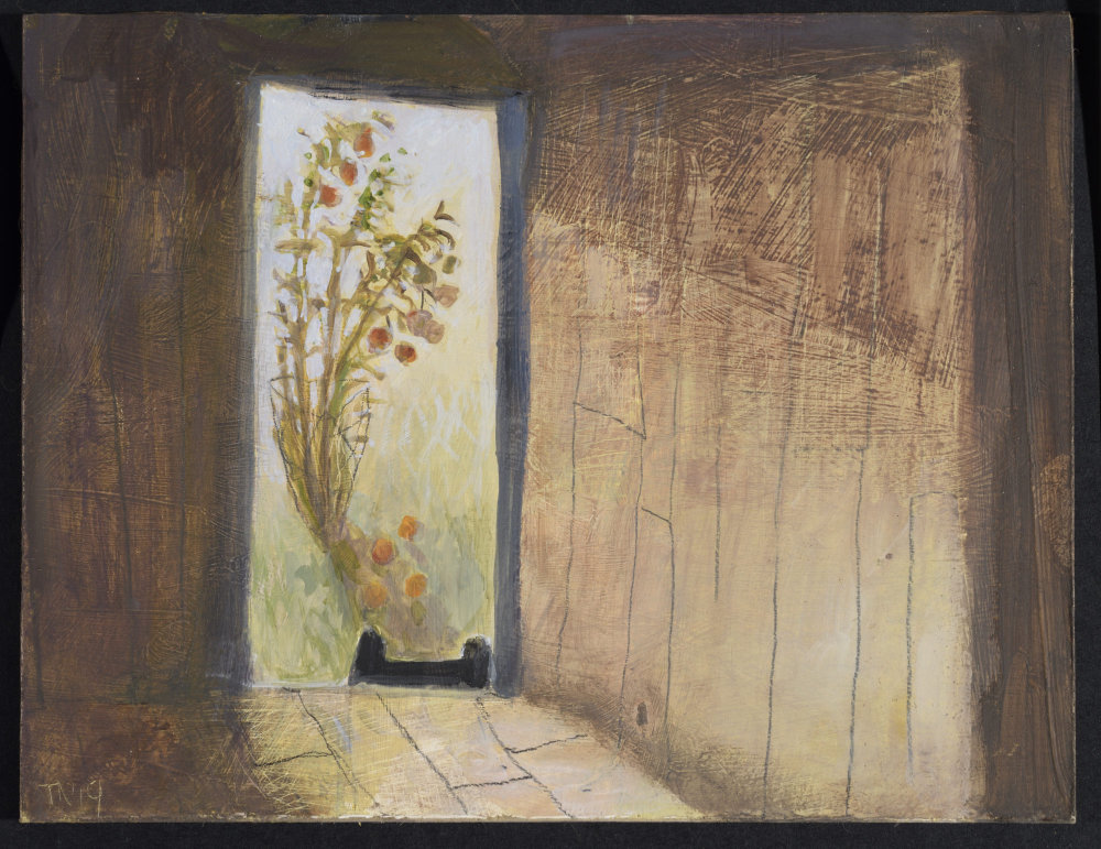 Inside The Shepard's Hut - Oil on Board, 2019 painting by Tessa Newcomb.