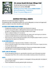 Village Hall Users Document : Booking Form Updated
